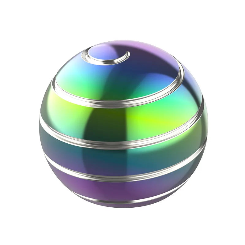 Adult Fidget for Stress Relief Metal Bauble Aluminum Alloy Hypnosis Rotary Gyro Fingertip Toy - Kinetic Round Spinner Juguetes Gift