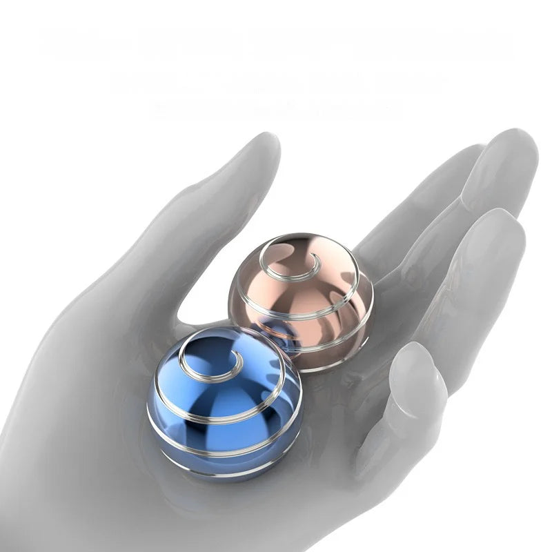 Adult Fidget for Stress Relief Metal Bauble Aluminum Alloy Hypnosis Rotary Gyro Fingertip Toy - Kinetic Round Spinner Juguetes Gift