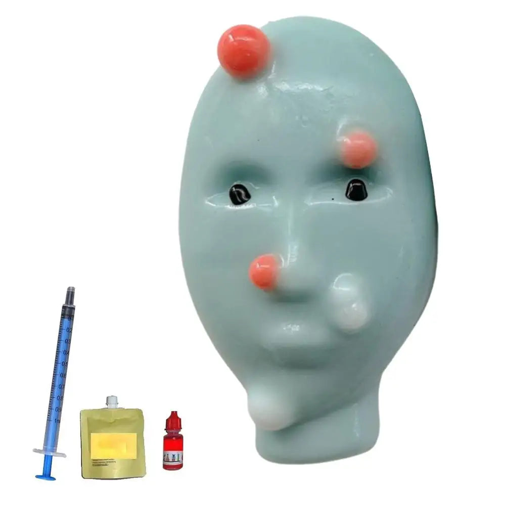 Pimple Popper Fidget Toy with Filler Tools Weird Alien Design Stress Relief Squeeze Gift Adult Reusable Anxiety Reducer