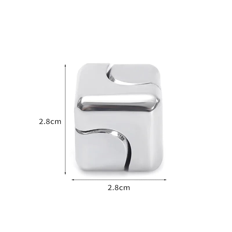 Metal Fidget Spinner Cube - Sensory Gadget for Office Stress / Relief, Anxiety ADHD Autism Tool