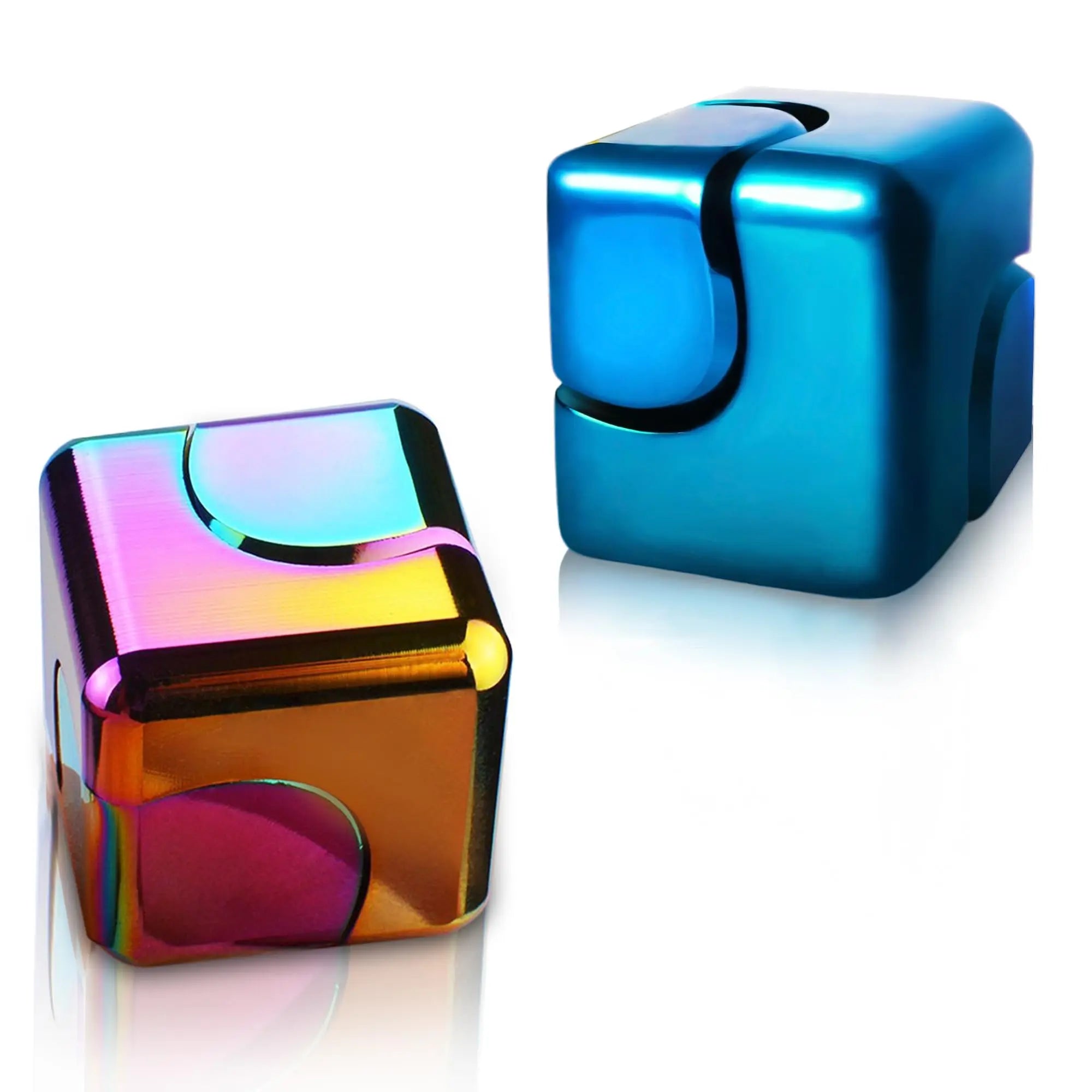 Metal Fidget Spinner Cube - Sensory Gadget for Office Stress / Relief, Anxiety ADHD Autism Tool