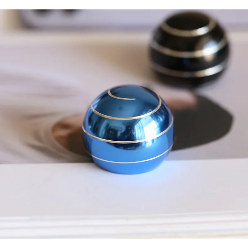 Adult Fidget for Stress Relief Metal Bauble Aluminum Alloy Hypnosis Rotary Gyro Fingertip Toy - Kinetic Round Spinner Juguetes Gift
