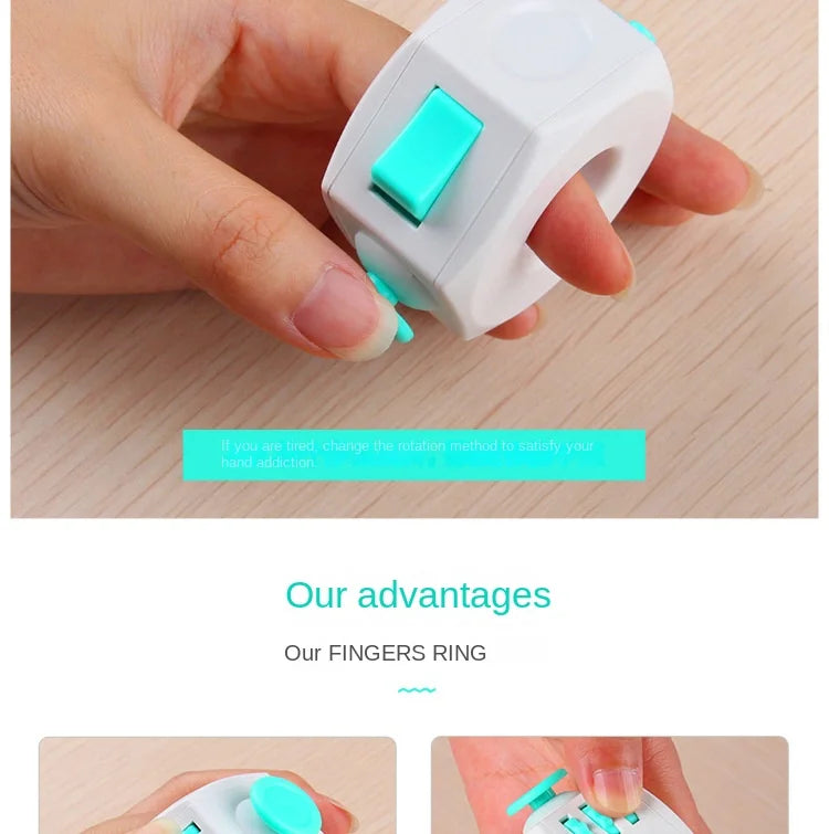 Fidget Ring Toys for Anti-Stress - Fingertip Click Reduce Anxiety Creative Stress Relief Toys Innovative Gift