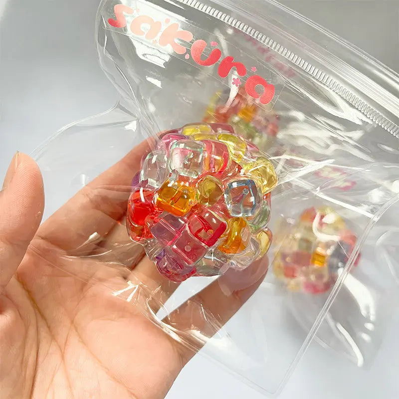 Crystal Bead Squish Ball – Jelly Bead Sensory Fidget Toy