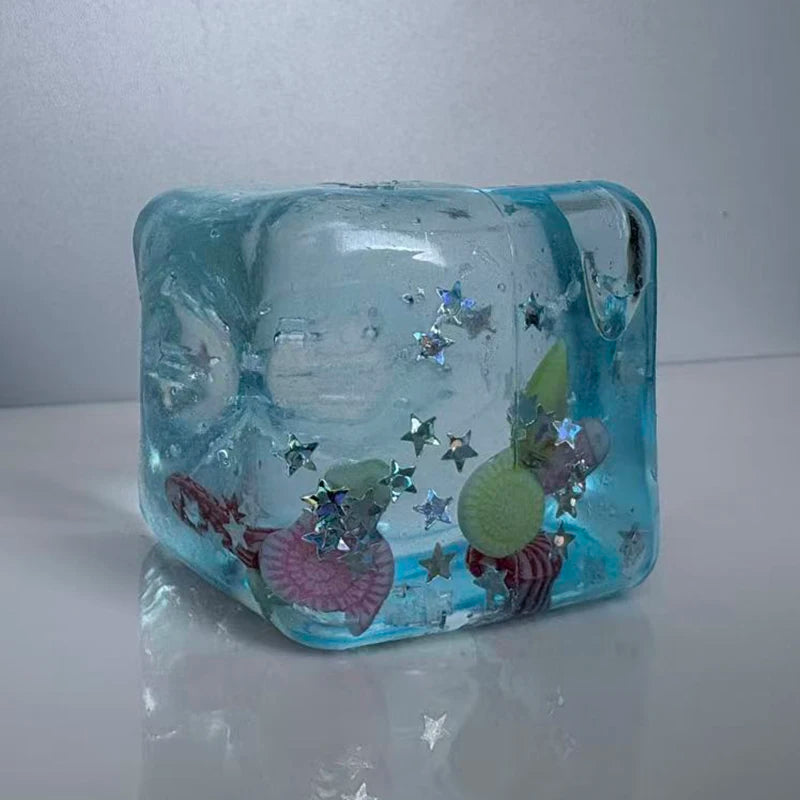 Squishy Ocean Block Water Ball – Soft Stretchy Sensory Fidget Toy for Kids & Adults – Squeezable Desk Fidget & Gift
