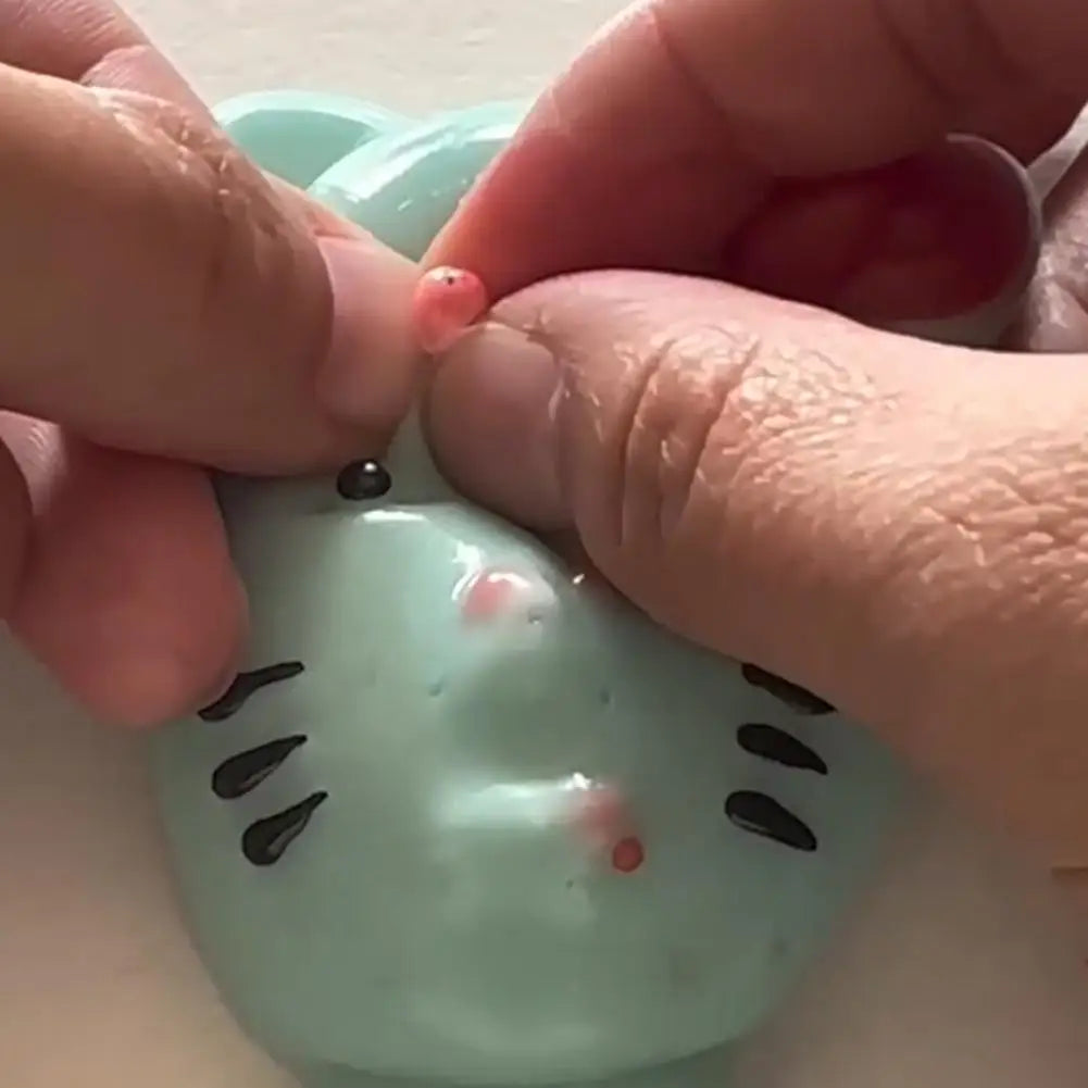 Pimple Popper Fidget Toy with Filler Tools Weird Alien Design Stress Relief Squeeze Gift Adult Reusable Anxiety Reducer