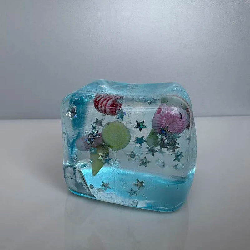 Squishy Ocean Block Water Ball – Soft Stretchy Sensory Fidget Toy for Kids & Adults – Squeezable Desk Fidget & Gift