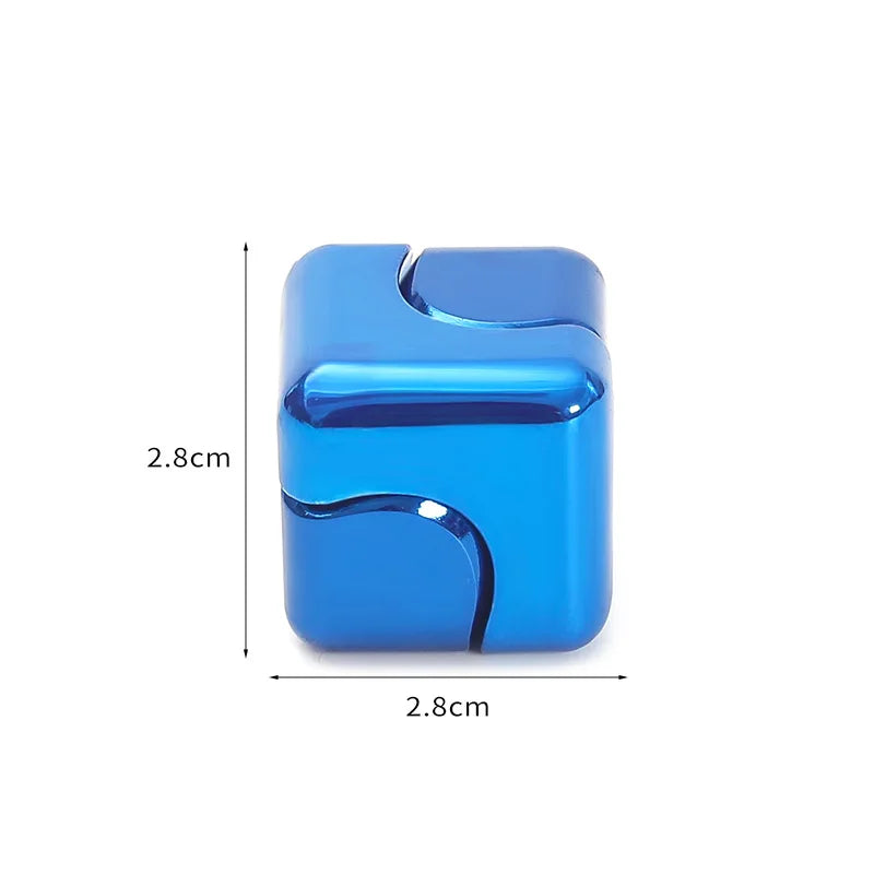 Metal Fidget Spinner Cube - Sensory Gadget for Office Stress / Relief, Anxiety ADHD Autism Tool