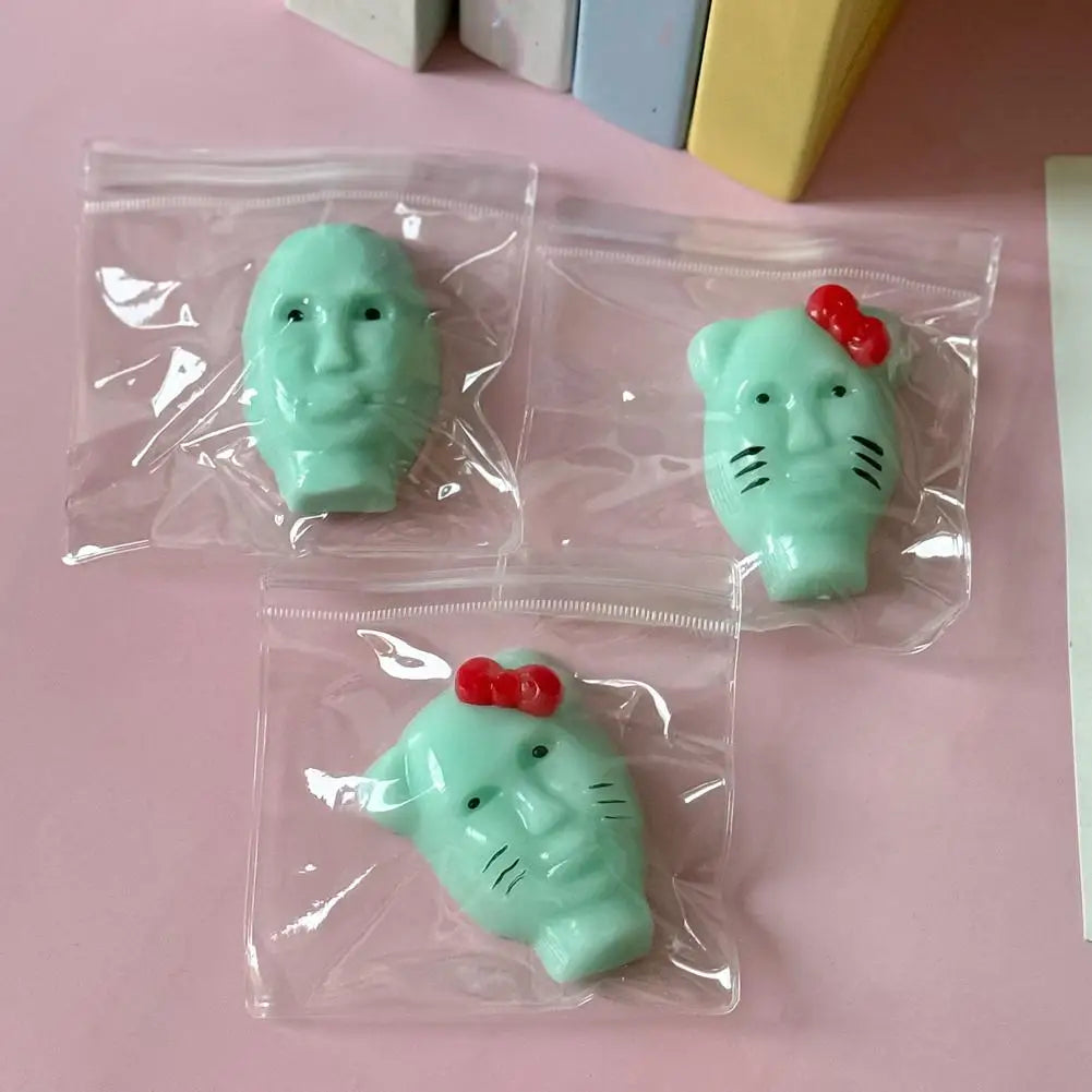 Pimple Popper Fidget Toy with Filler Tools Weird Alien Design Stress Relief Squeeze Gift Adult Reusable Anxiety Reducer