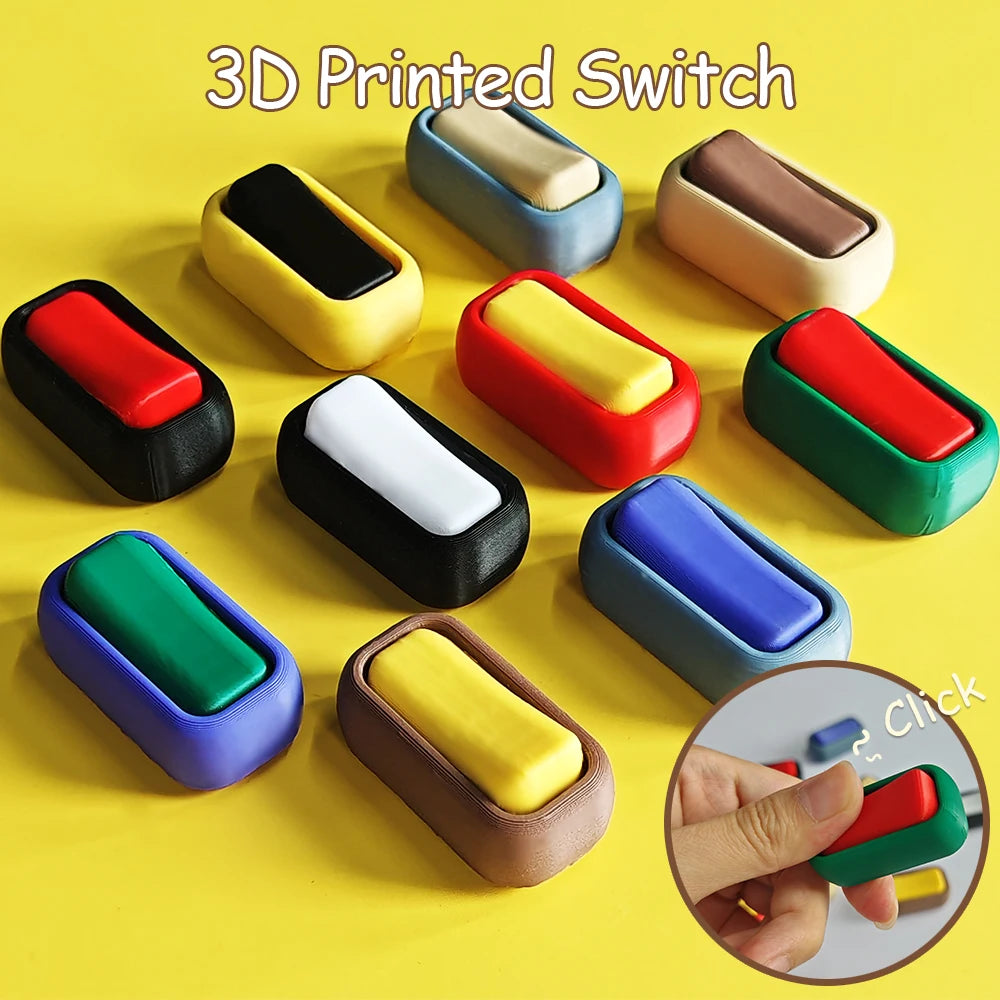 Switch Fidget Toy Pop Fidget Toy Click Toy for Stress and Anxiety Relaxing Portable Fingertip Simulate 3D Printed Switches Toys