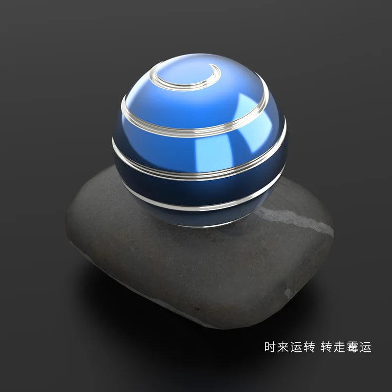 Adult Fidget for Stress Relief Metal Bauble Aluminum Alloy Hypnosis Rotary Gyro Fingertip Toy - Kinetic Round Spinner Juguetes Gift