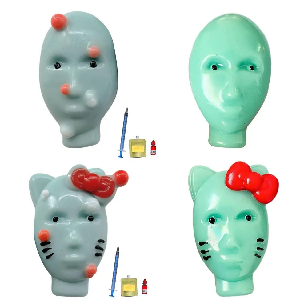 Pimple Popper Fidget Toy with Filler Tools Weird Alien Design Stress Relief Squeeze Gift Adult Reusable Anxiety Reducer