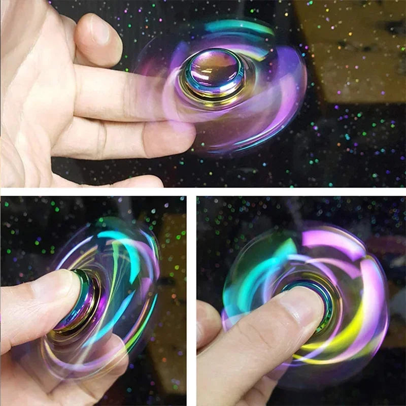 New Metal Fidget Spinner - Colorful AntiStress Alloy Finger Gyro. Relieves Stress Finger Spinner