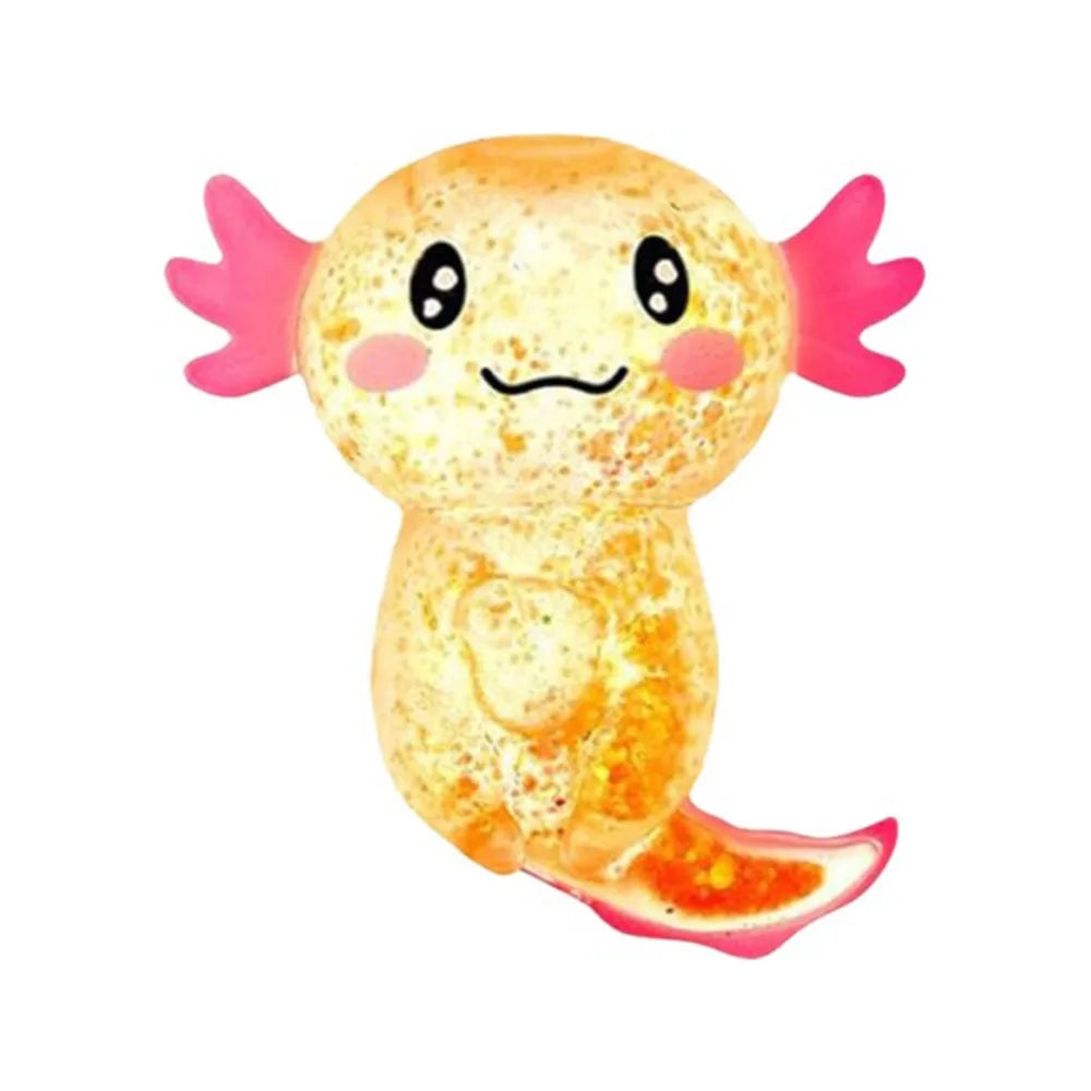 Glitter Axolotl Squishy Squeeze Toy
