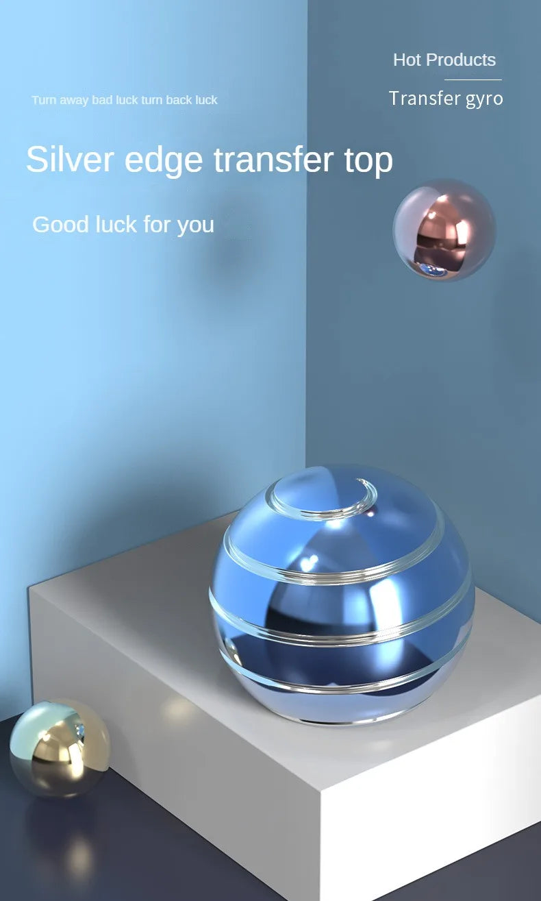 Adult Fidget for Stress Relief Metal Bauble Aluminum Alloy Hypnosis Rotary Gyro Fingertip Toy - Kinetic Round Spinner Juguetes Gift
