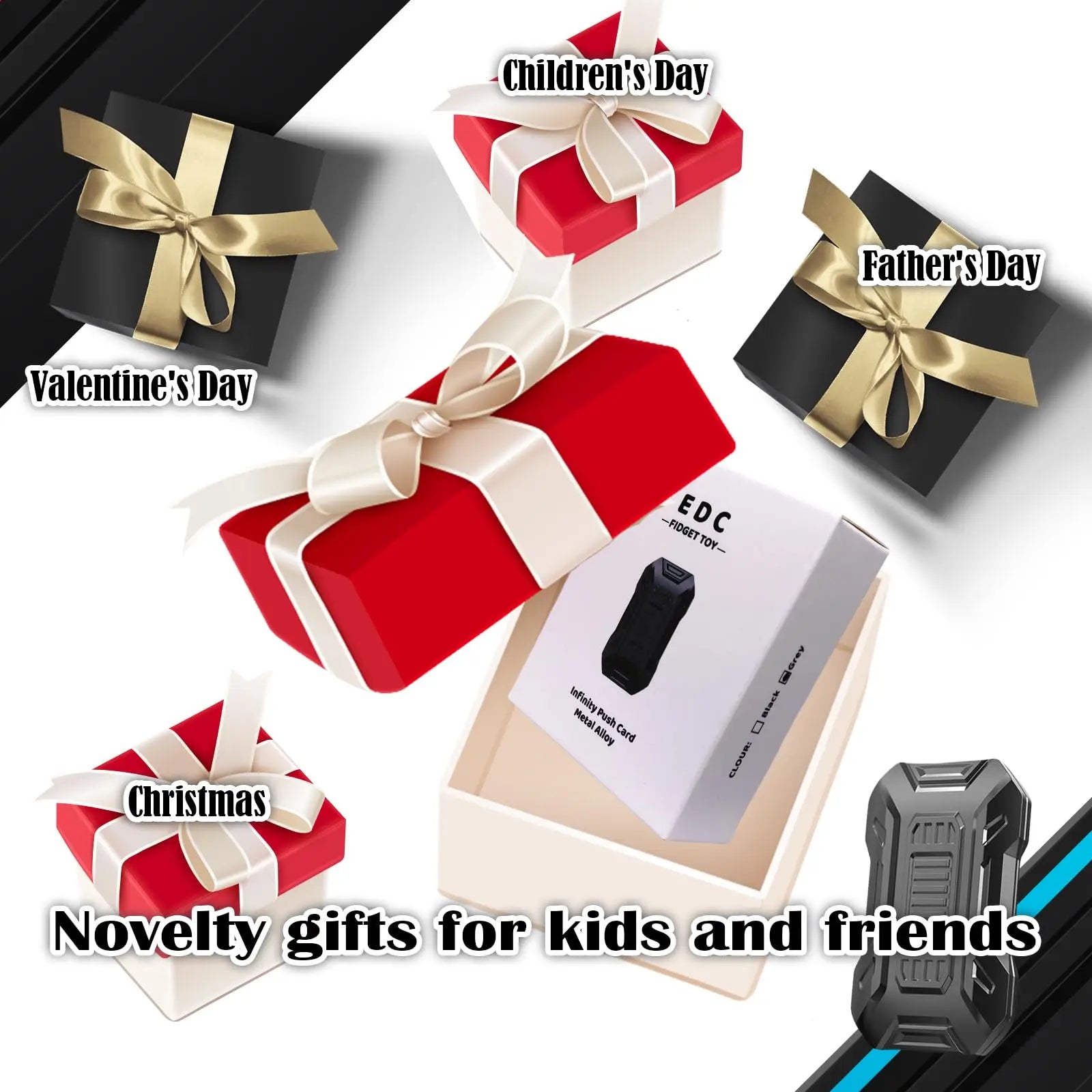Metal Fidgets Slider, Magnetic Fidget for Adults - Anti-stress Relief Desk Gadget for Autism Children/Kids Anxiety