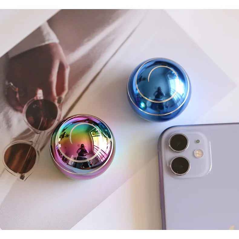Adult Fidget for Stress Relief Metal Bauble Aluminum Alloy Hypnosis Rotary Gyro Fingertip Toy - Kinetic Round Spinner Juguetes Gift