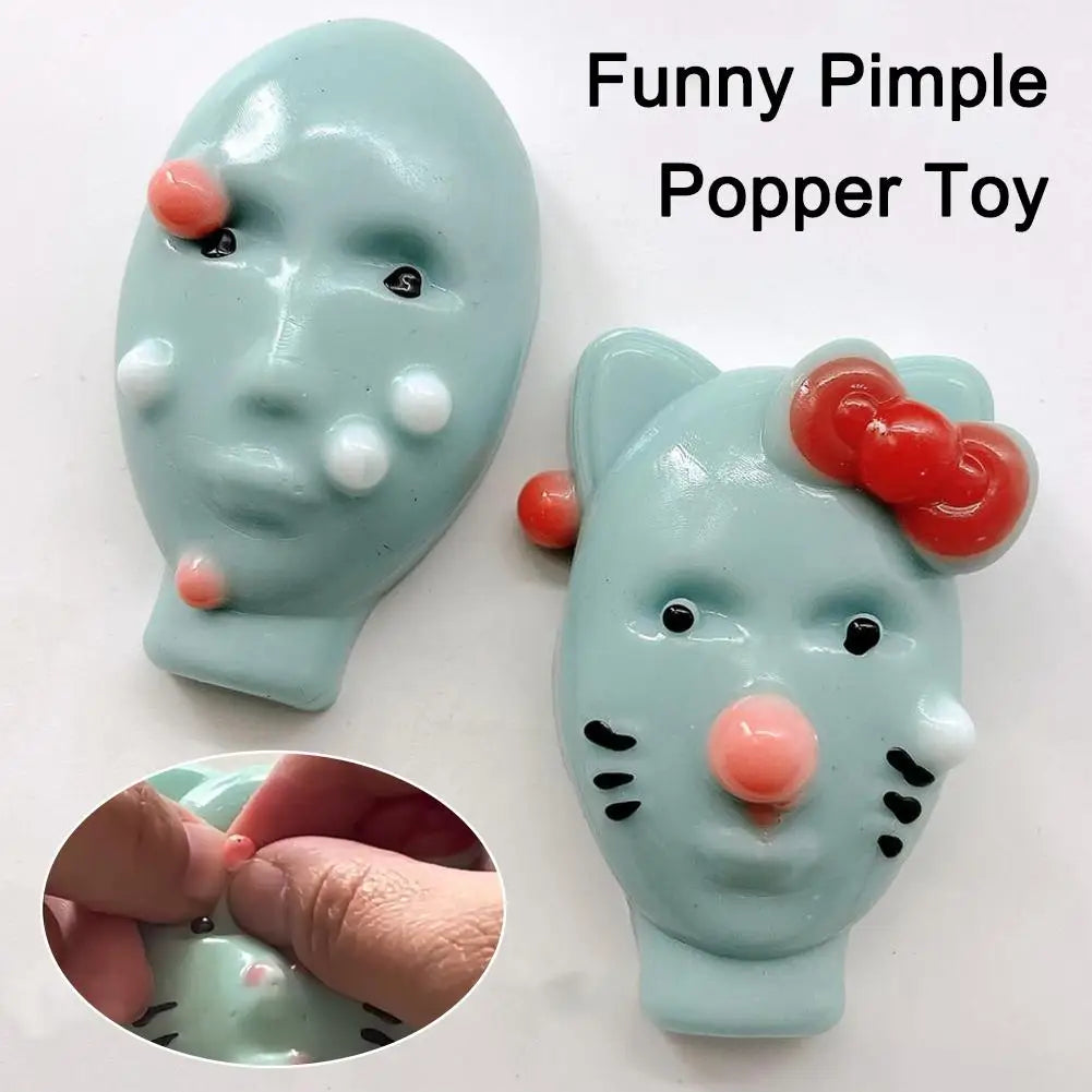 Pimple Popper Fidget Toy with Filler Tools Weird Alien Design Stress Relief Squeeze Gift Adult Reusable Anxiety Reducer