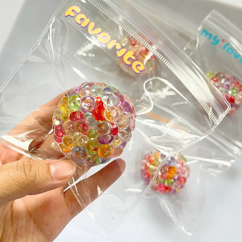 Crystal Bead Squish Ball – Jelly Bead Sensory Fidget Toy