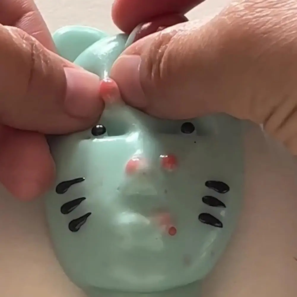 Pimple Popper Fidget Toy with Filler Tools Weird Alien Design Stress Relief Squeeze Gift Adult Reusable Anxiety Reducer