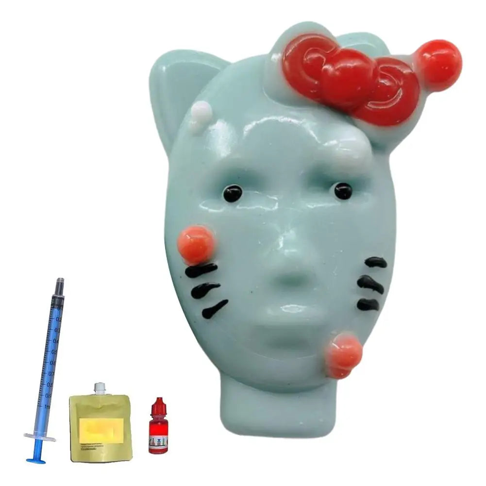 Pimple Popper Fidget Toy with Filler Tools Weird Alien Design Stress Relief Squeeze Gift Adult Reusable Anxiety Reducer