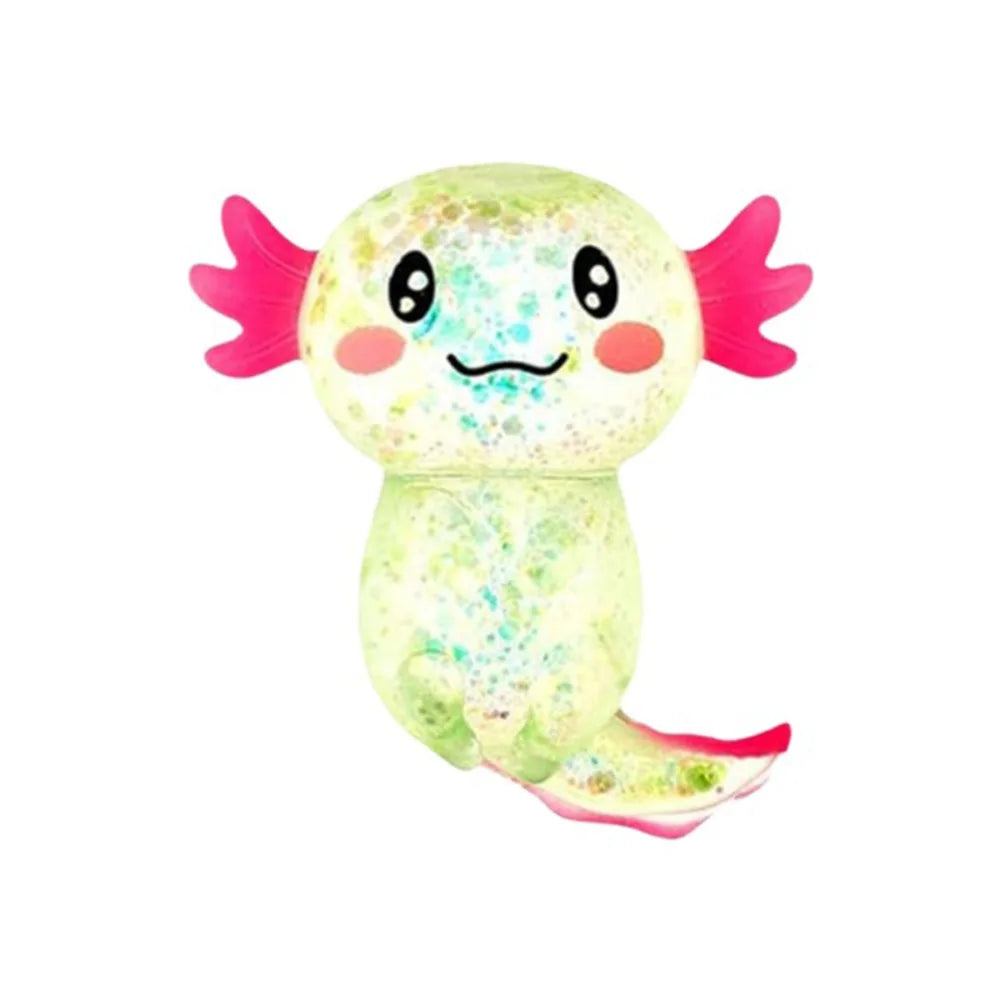 Glitter Axolotl Squishy Squeeze Toy