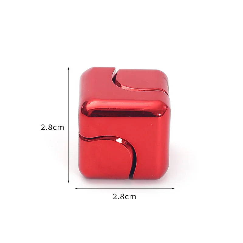 Metal Fidget Spinner Cube - Sensory Gadget for Office Stress / Relief, Anxiety ADHD Autism Tool