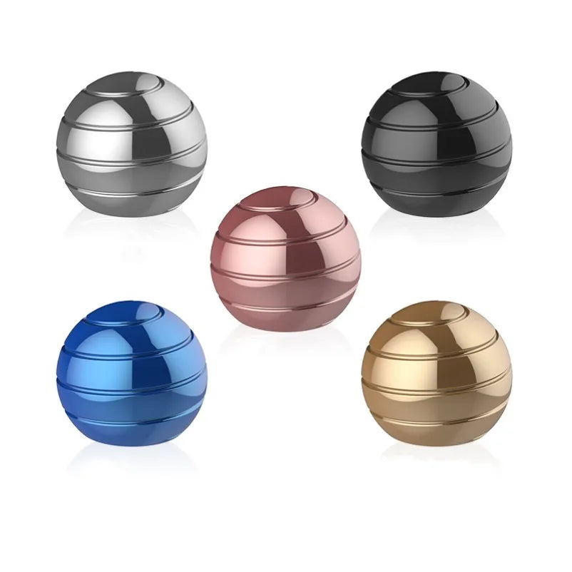 Adult Fidget for Stress Relief Metal Bauble Aluminum Alloy Hypnosis Rotary Gyro Fingertip Toy - Kinetic Round Spinner Juguetes Gift