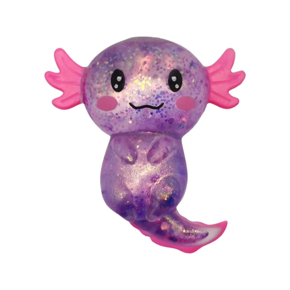 Glitter Axolotl Squishy Squeeze Toy