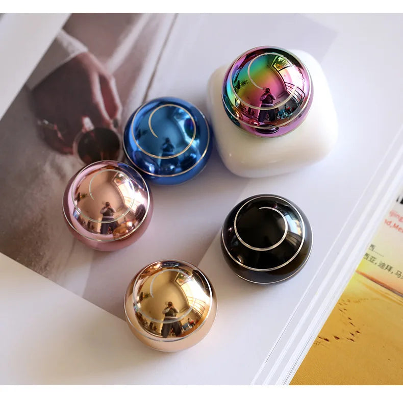 Adult Fidget for Stress Relief Metal Bauble Aluminum Alloy Hypnosis Rotary Gyro Fingertip Toy - Kinetic Round Spinner Juguetes Gift