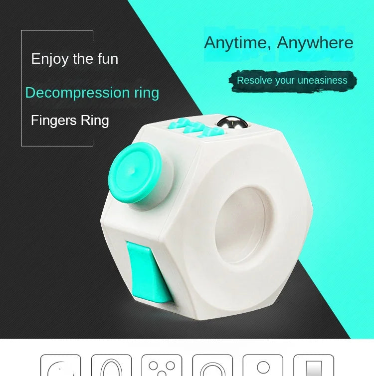 Fidget Ring Toys for Anti-Stress - Fingertip Click Reduce Anxiety Creative Stress Relief Toys Innovative Gift
