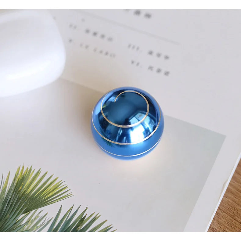 Adult Fidget for Stress Relief Metal Bauble Aluminum Alloy Hypnosis Rotary Gyro Fingertip Toy - Kinetic Round Spinner Juguetes Gift