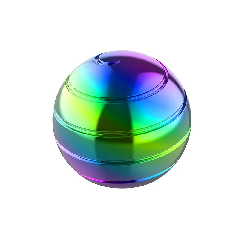 Adult Fidget for Stress Relief Metal Bauble Aluminum Alloy Hypnosis Rotary Gyro Fingertip Toy - Kinetic Round Spinner Juguetes Gift