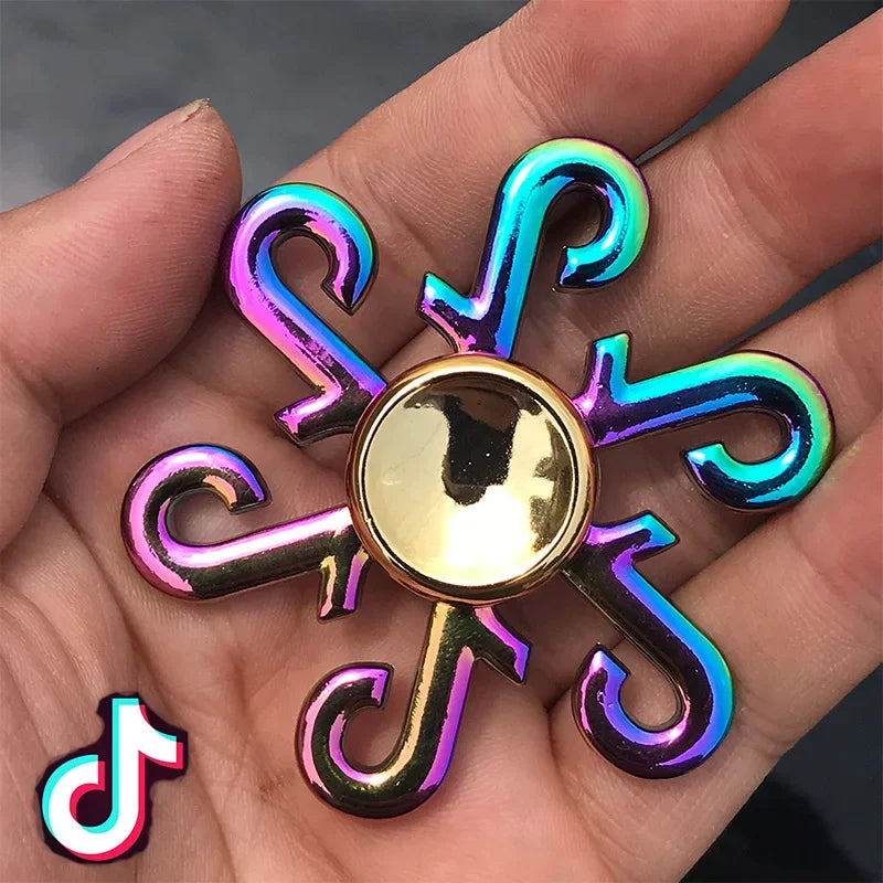 New Metal Fidget Spinner - Colorful AntiStress Alloy Finger Gyro. Relieves Stress Finger Spinner