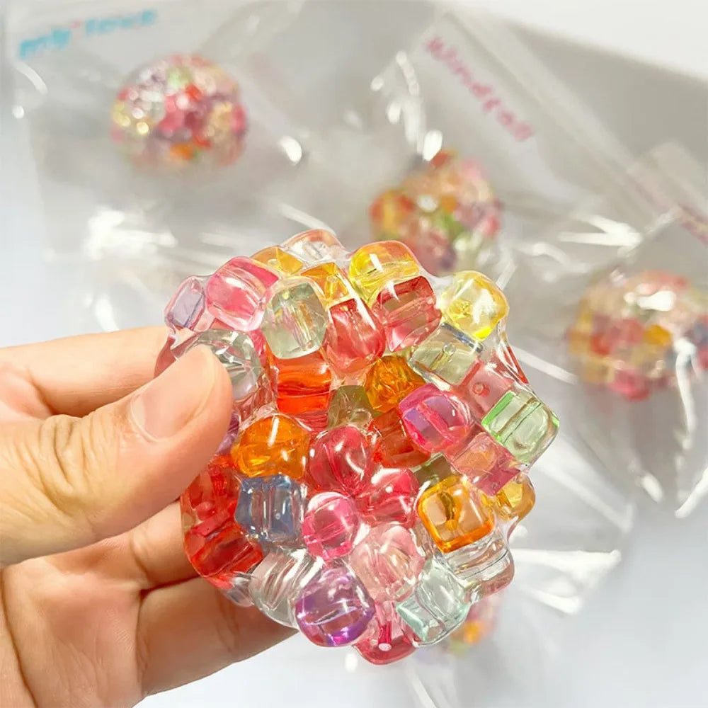 Crystal Bead Squish Ball – Jelly Bead Sensory Fidget Toy