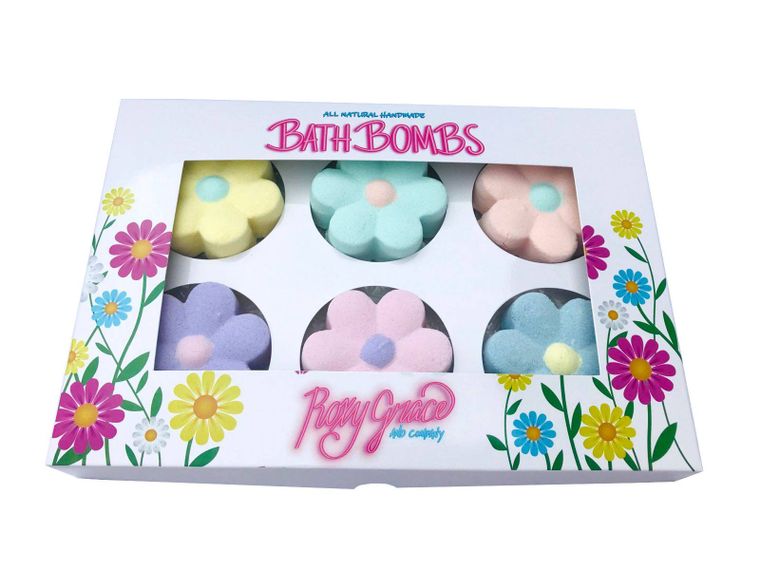 Bath Bomb Daisy Gift Set - All Natural Bath Bomb Flowers